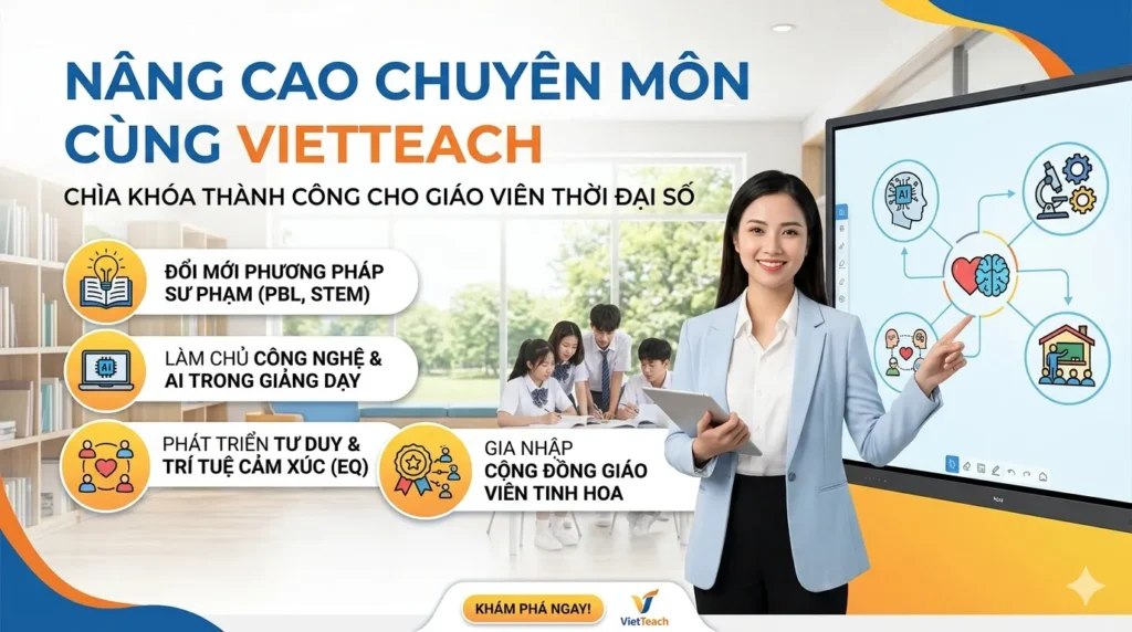 Nâng Cao Chuyên Môn Cùng VietTeach: Định Hình Chân Dung Nhà Giáo Thế Hệ Mới - vietteach