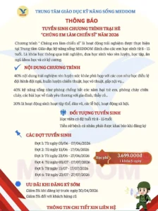 Thông Báo Tuyển Sinh Trại Hè “Chúng Em Làm Chiến Sĩ” 2026: Phương Pháp Trải Nghiệm Thực Tế