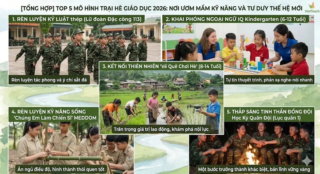 Top 5 Mô Hình Trại Hè Giáo Dục 2026: Nơi Ươm Mầm Kỹ Năng Và Tư Duy Thế Hệ Mới